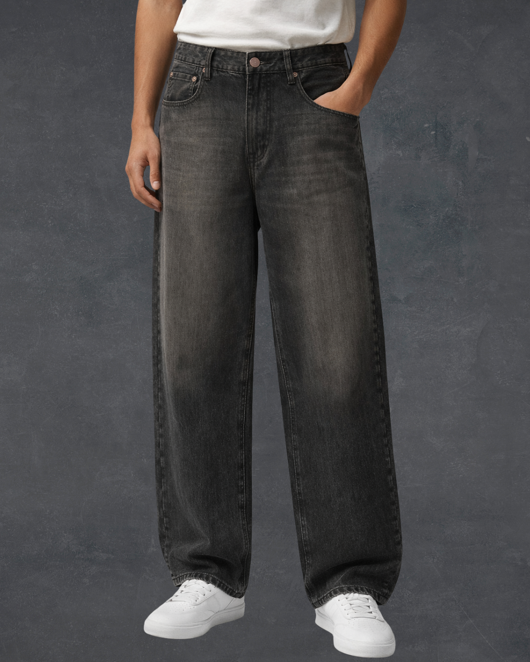 Vintage Wash Heavyweight Denim Jeans