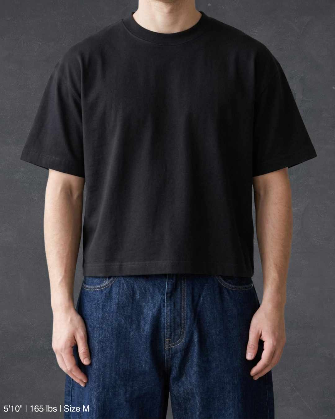 Cropped Boxy Tee - Obsidian